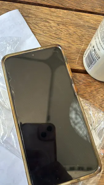 Recovered Samsung S23 Plus after Turkish Airlines lost phone collection at Istanbul Airport
