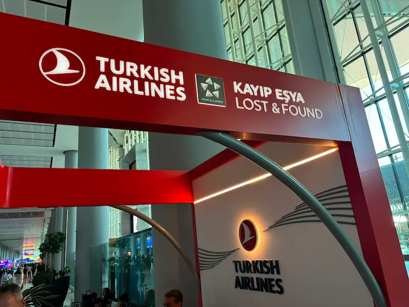 Ana Kurye Turkish Airlines lost property collection at Istanbul Airport