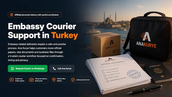 Embassy Courier Support in Turkey by Ana Kurye